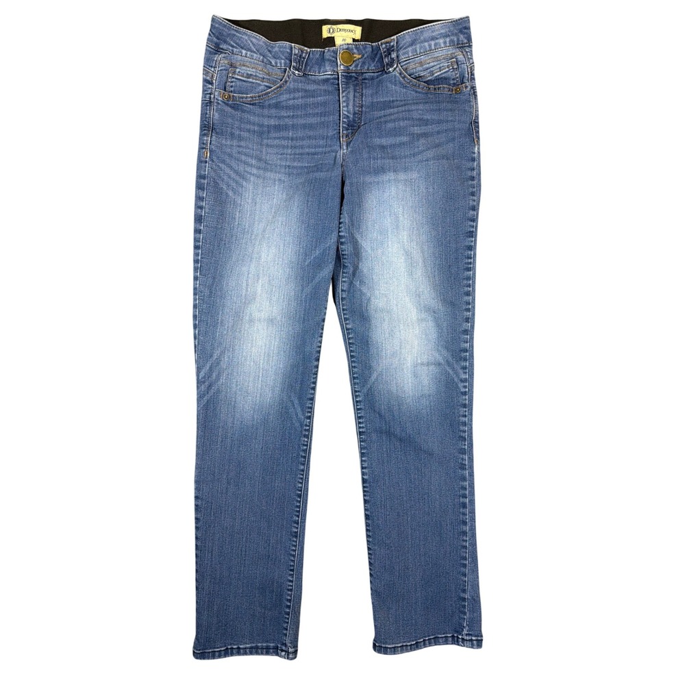 Democracy Ab solution Straight Leg Jeans Medium Wash Blue Size 10 Slimming Denim